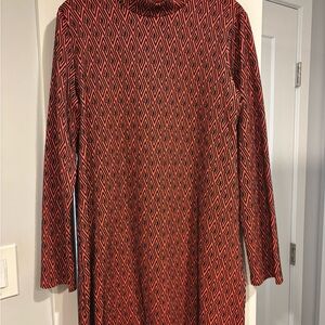 Zara pink/orange and Black Long Sleeve tunic
